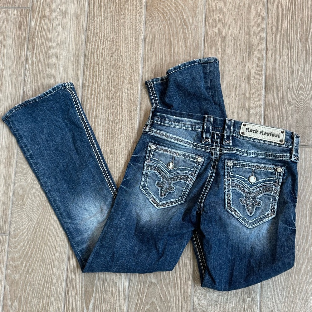 Rock Revival Bootcut Blue Jeans Size 26